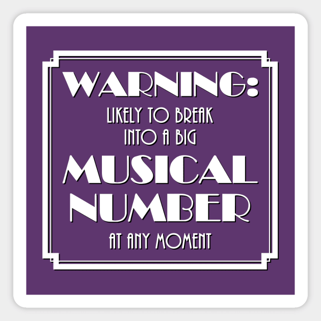 Warning - Musical Number Magnet by GloopTrekker